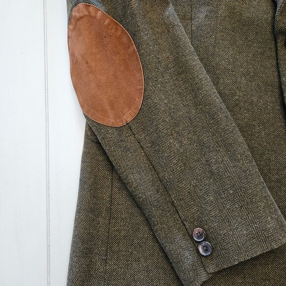 StudioSuits Bottle Brown Herrignbone Tweed Blazer - 42R - Picture 4 of 11